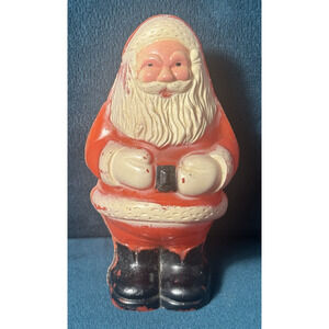 Vintage 5" Rattle Santa Claus Celluloid Plastic Christmas Decor